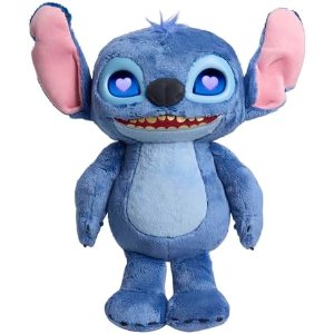 $15.74 Amazon.com: Disney Stitch Many Moods 14-inch Interactive Plush, 50+ Sounds & Phrases, LCD Eyes, Inspired by Disney's new Live-Action Lilo & Stitch Movie, Toy for Fans, Girls, Bo