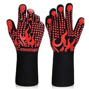 $9.99 Amazon.com : Comsmart BBQ Gloves, 1472 Degree F Heat Resistant Grilling Gloves Silicone Non-Slip Oven Gloves Long Kitchen Gloves for Barbecue, Cooking, Baking, Cutting : Patio, Lawn & Garden
