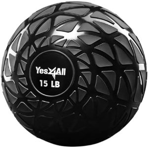 $23.99 Amazon.com: Yes4All Slam Balls, 10-40lb Medicine Ball Weight, Durable PVC Sand Filled Workout Dynamic Medicine Ball for Core Strengthen : Sports & Outdoors