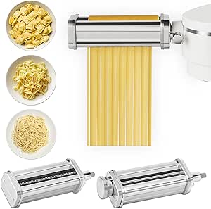 Amazon.com: Instant Pot Pasta Maker Attachment for Instant Stand Mixer Pro, Includes Pasta Roller, Fettucine Cutter and Spaghetti Cutter Attachments: Home &amp; Kitchen