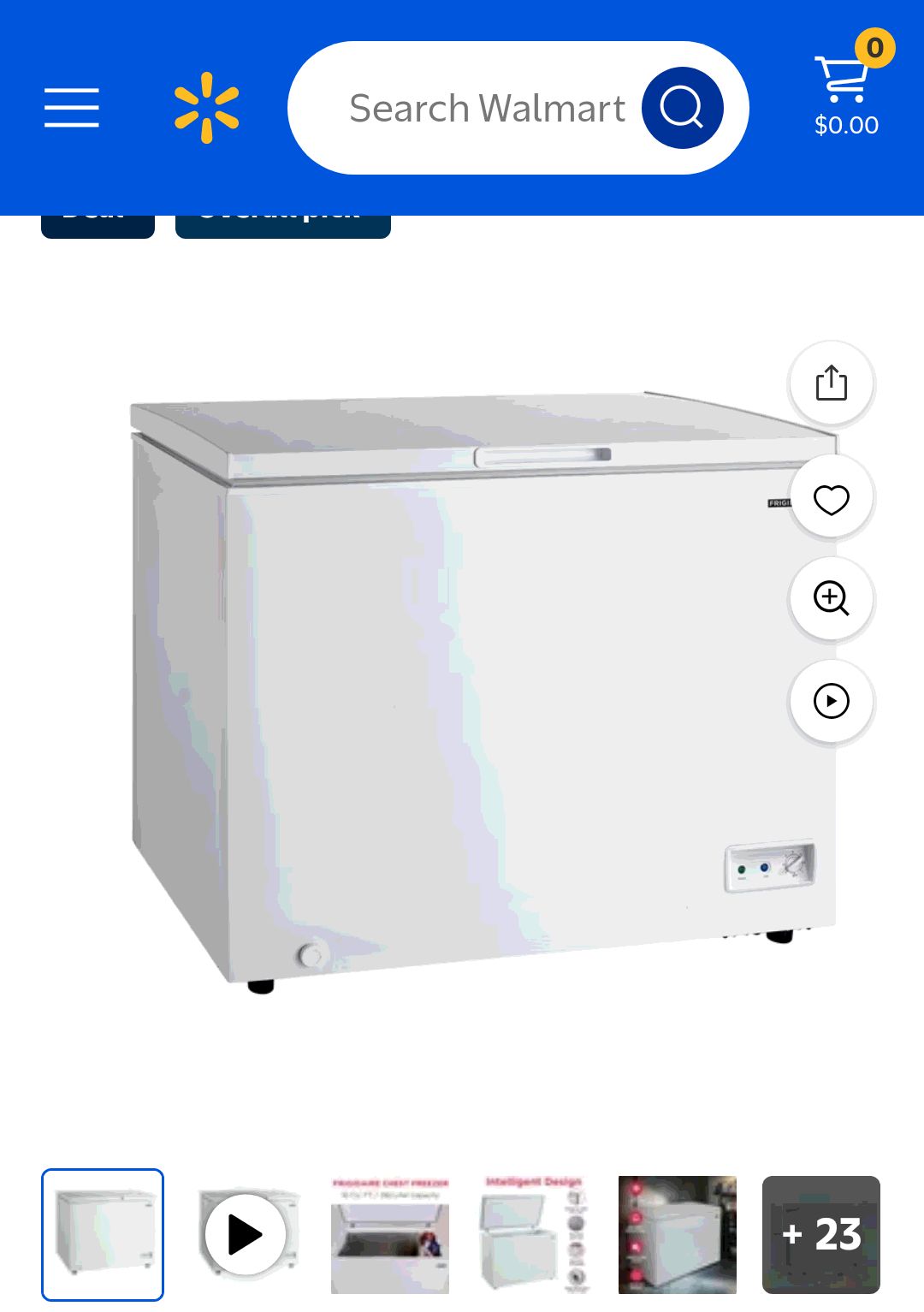 Frigidaire 10.3 Cu Ft Chest Freezer, White Garage Ready Deep Freezer for Basement, Kitchen, Bulk Food Storage - Walmart.com