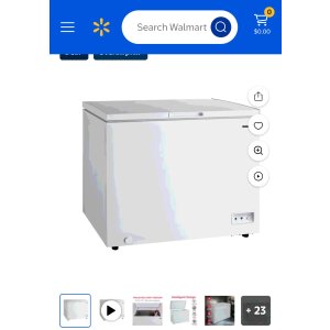 $248.00 Frigidaire 10.3 Cu Ft Chest Freezer, White Garage Ready Deep Freezer for Basement, Kitchen, Bulk Food Storage - Walmart.com