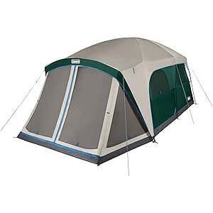 $356.99 Amazon.com : Coleman Skylodge 12-Person Tent with Rainfly & Screened Porch, Weatherproof Family Tent Fits 4 Queen-Sized Airbeds, Color-Coded Poles & Sleeves : Sports & Outdoors