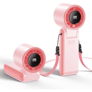 $15.29 Amazon.com: Hihvls Portable Handheld Turbo Fan, 199 Gear Speed, 24 Hs Cooling Time, 5500mAh Rechargeable Mini Personal Hand Fan, Foldable Design, Travel Essentials, Beach Vacation, Gifts for Women, Me