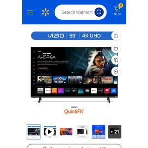 $158.00 VIZIO 55” Class 4K UHD LED HDR Smart TV (V4K55M-08) - Walmart.com