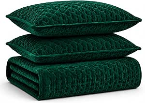 Amazon.com: Tribeca Living Lugano Oversized Velvet Quilt Set - All Season, Extra Large, 3 Piece King Size