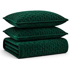$67.99 Amazon.com: Tribeca Living Lugano Oversized Velvet Quilt Set - All Season, Extra Large, 3 Piece King Size