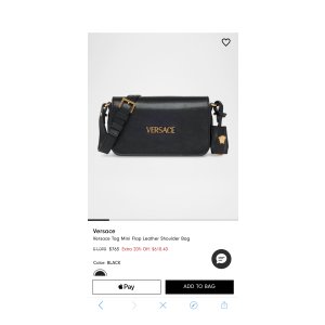$763 Versace Versace Tag Mini Flap Leather Shoulder Bag | Neiman Marcus