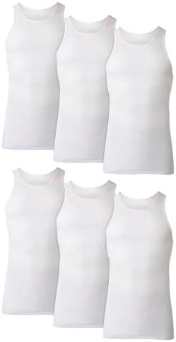 Amazon.com: Hanes Men Tank Top Undershirt Pack, Cool &amp; Breathable Cotton, Moisture-Wicking Ribbed Tanks for Men, Multi-Pack : Clothing, Shoes &amp; Jewelry