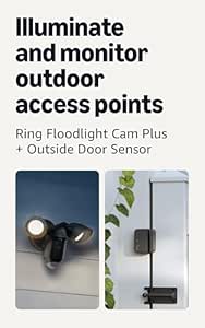 Amazon.com: Ring Floodlight Cam Plus, Wired, Black with Outside Door Sensor, Black (newest model) : Amazon Devices &amp; Accessories