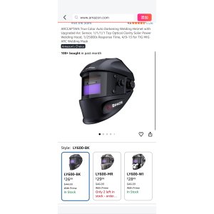 $26.99 ARCCAPTAIN True Color Auto Darkening Welding Helmet with Upgraded Arc Sensor, 1/1/1/1 Top Optical Clarity Solar Power Welding Hood, 1/25000s Response Time, 4/9-13 for TIG MIG ARC Welding Mask - Amazon