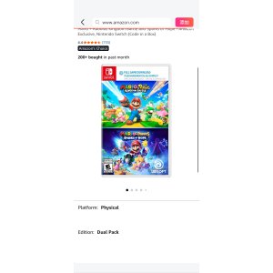 $9.99 Amazon.com: Mario + Rabbids Kingdom Battle and Sparks of Hope - Amazon Exclusive, Nintendo Switch (Code in a Box) : Video Games