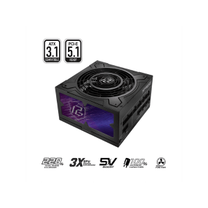 $74.99 ASRock Phantom Gaming PG-750G 750W 80 PLUS GOLD & Cybenetics PLATINUM Full Modular Power Supply, ATX3.1 & PCIe5.1 Ready with Dual Color 12V-2x6 Cable, 10 Years Warranty - Walmart.com