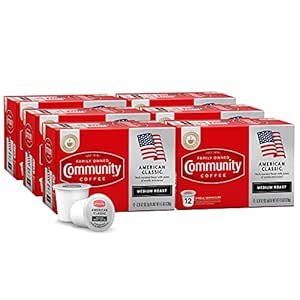 $30.83 Amazon.com: Community Coffee American Classic 72 Count Coffee Pods, Medium Roast, Compatible with Keurig 2.0 K-cup Brewers, 12 Count (Pack of 6) : Grocery & Gourmet Food