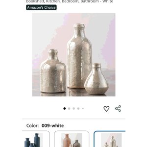 $13.99 Ceramic Vase Set of 3, Decorative Vases Home Decor Modern Neutral Flower Pampass Boho Vase for Living Room, Table, Mantel, Entryway, Bookshelf, Kitchen, Bedroom, Bathroom - White : Home & Kitchen
