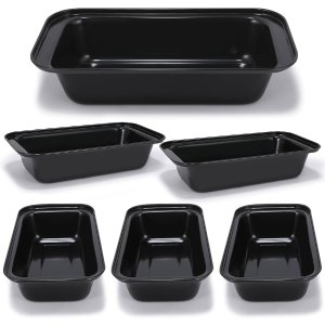 $11.99 Amazon.com: Yoehka 6 Pack Bread Pan Set, Non-Stick 8×4 Loaf Pans for Baking Homemade Bread, Sourdough, Brownies, Cake, Carbon Steel, Rectangle Baking Pans (Black): Home & Kitchen