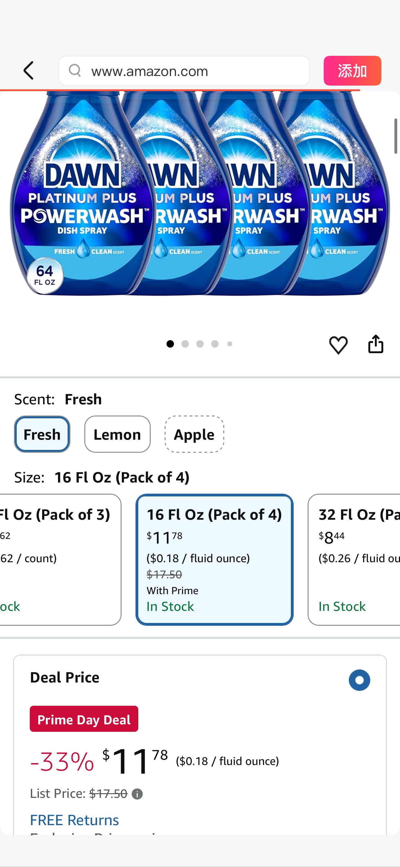 Amazon.com: Dawn Powerwash Spray, Dish Soap, Dishwashing Liquid, Fresh, 1 Starter Kit + 3 Refills, 4x16 Fl Oz : Health & Household