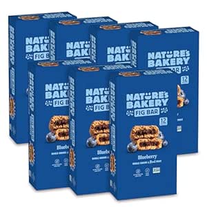 Amazon.com: Nature’s Bakery Whole Wheat Fig Bars, Blueberry, Real Fruit, Vegan, Non-GMO, Snack Bar, 7 Boxes With 12 Twin Packs (84 Twin Packs) : Grocery &amp; Gourmet Food
