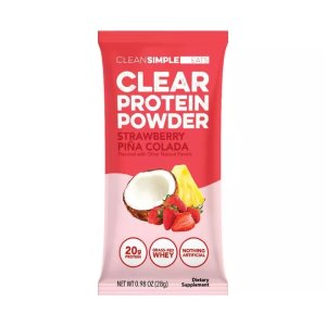 $3.39 Clean Simple Eats Clear Protein Powder Strawberry Pina Colada - 0.98oz/1 Stick: Whey Protein Isolate, 20g Protein : Target