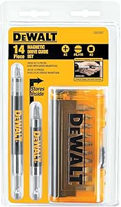 DEWALT Screwdriver Bit Set, Magnetic Drive Guide, 14-Piece, Pack of 1 (DW2097CS) - Jobber Drill Bits - Amazon.com