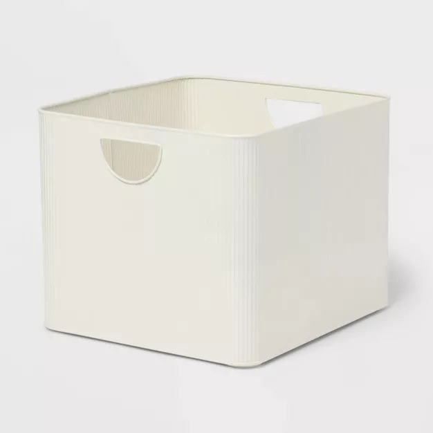 Metal Bin Large Ivory - Brightroom™ : Target
