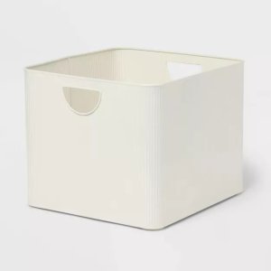 $25 Metal Bin Large Ivory - Brightroom™ : Target