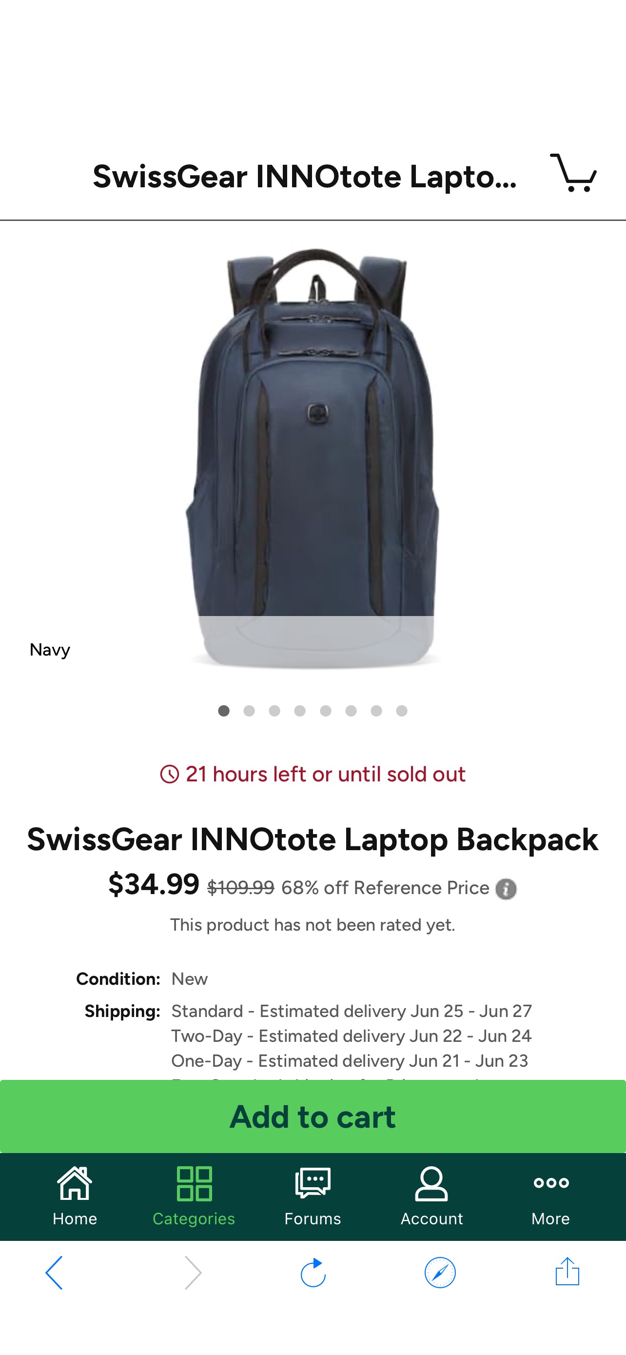 SwissGear INNOtote Laptop Backpack