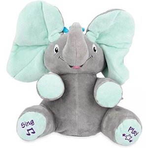 $14.64 Nuby Peek a Boo Friends Animated Plush Toy with Music and Interactive Play - Baby Elephant - Easter Basket Stuffer : Toys & Games