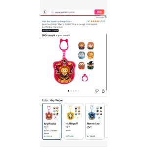 $3.92 Amazon.com: Squish-a-longs “Harry Potter” Clip-a-Longs Mini-Squish Gryffindor Multipack : Toys & Games
