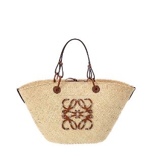 $999.99 Loewe Anagram Medium Raffia & Leather Tote