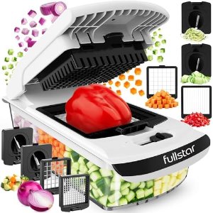 $24.99 Amazon.com: Fullstar The Original Pro Chopper - Vegetable Chopper and Spiralizer, Food Chopper with Container, Fruit Slicer, Kitchen Gadgets & Gifts, Home Essentials (4 in 1, White): Hom
