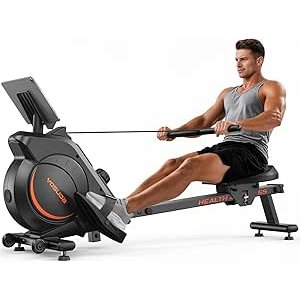 $142.49 Amazon.com : YOSUDA Rowing Machine for Home, Magnetic Rower Machine for Beginners to Athletes, Use with Resistance Adjustment Function, Bluetooth, App Supported, LCD Monitor, and Comfortable