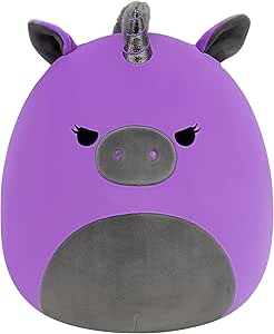 Amazon.com: Squishmallows Original 14in Velocity The Purple and Black Unicorn – Official Jazwares Plush (Large) : Toys &amp; Games