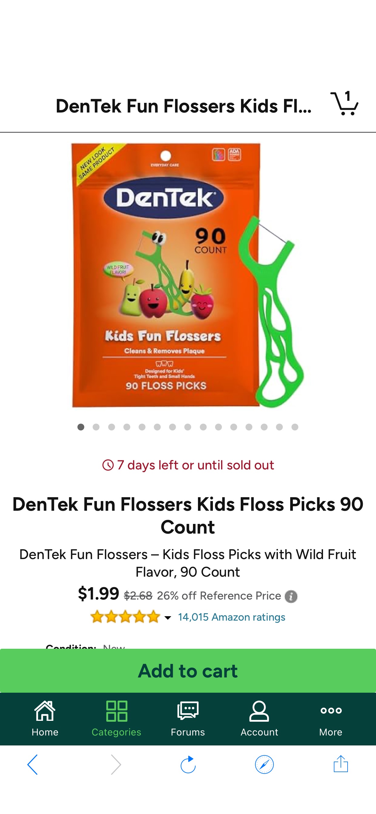 DenTek Fun Flossers Kids Floss Picks 90 Count