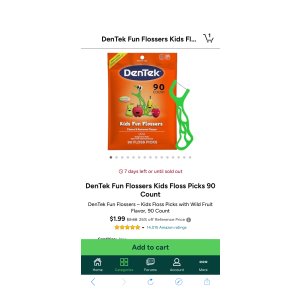 $1.99 DenTek Fun Flossers Kids Floss Picks 90 Count