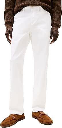 Tommy Hilfiger Men's Chino Pants Custom Fit, Bright White 30x34 at Amazon Men’s Clothing store