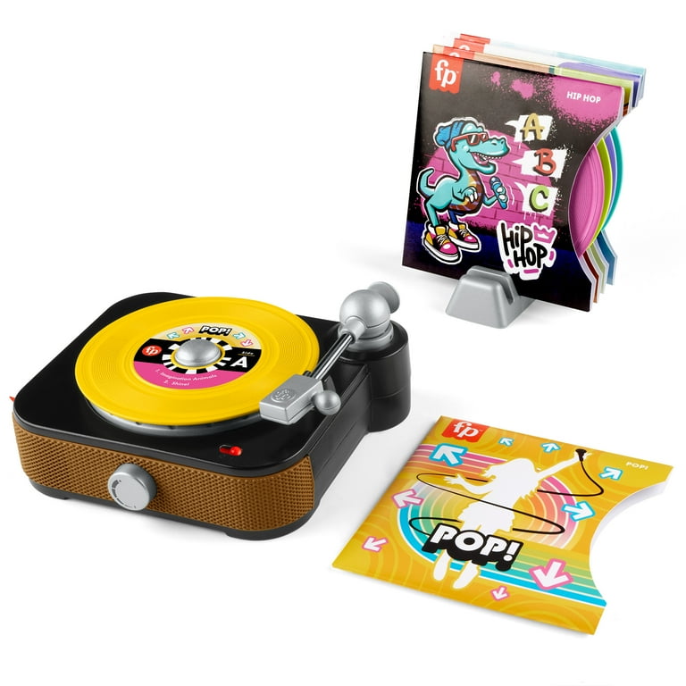 Fisher-Price Rockin‚Äô Record Player Musical Toy with 5 Records - Walmart.com
