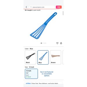 $3.67 Amazon.com: Mercer Culinary Hell s Tools Hi-Heat Slotted Spatula, 12 Inch x 3.5 Inch, Blue: Nylon Turner: Home & Kitchen