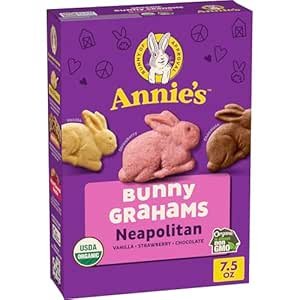 $3.48 Amazon.com: Annie's Organic Bunny Grahams Snacks, Neapolitan, 7.5 oz
