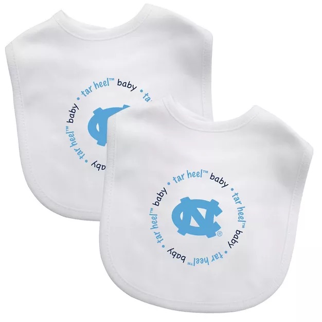 BabyFanatic Officially Licensed Unisex Baby Bibs 2 Pack - NCAA UNC Tar Heels : Target