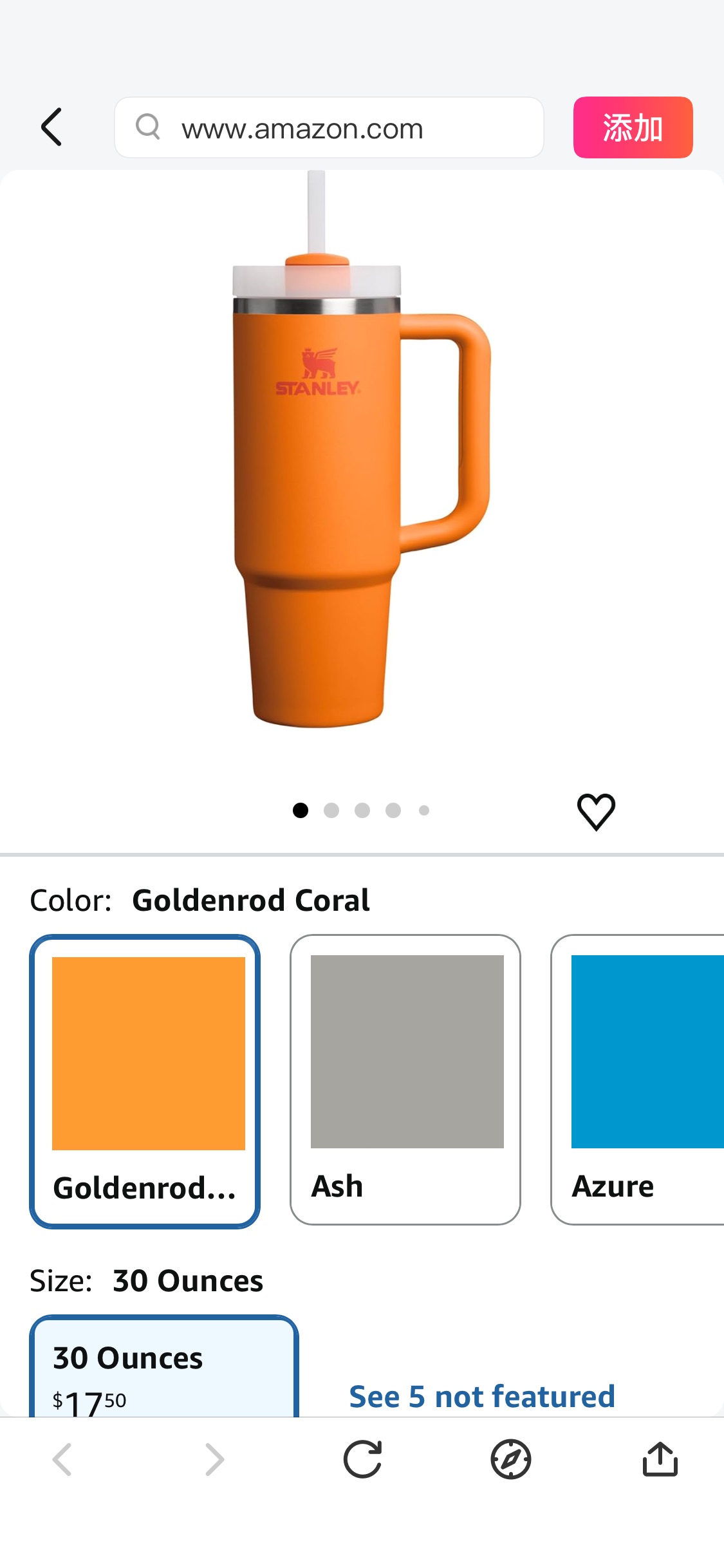 Amazon.com: STANLEY Quencher H2.0 Tumbler with Handle and Straw 30 oz | Flowstate 3-Position Lid | Cup Holder Compatible for Travel | Insulated Stainless Steel Cup | BPA-Free | Goldenrod Coral : Home 