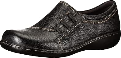 Amazon.com | Clarks Women's Ashland Effie Slip-On Loafer,Black,8.5 M US | Loafers &amp; Slip-Ons