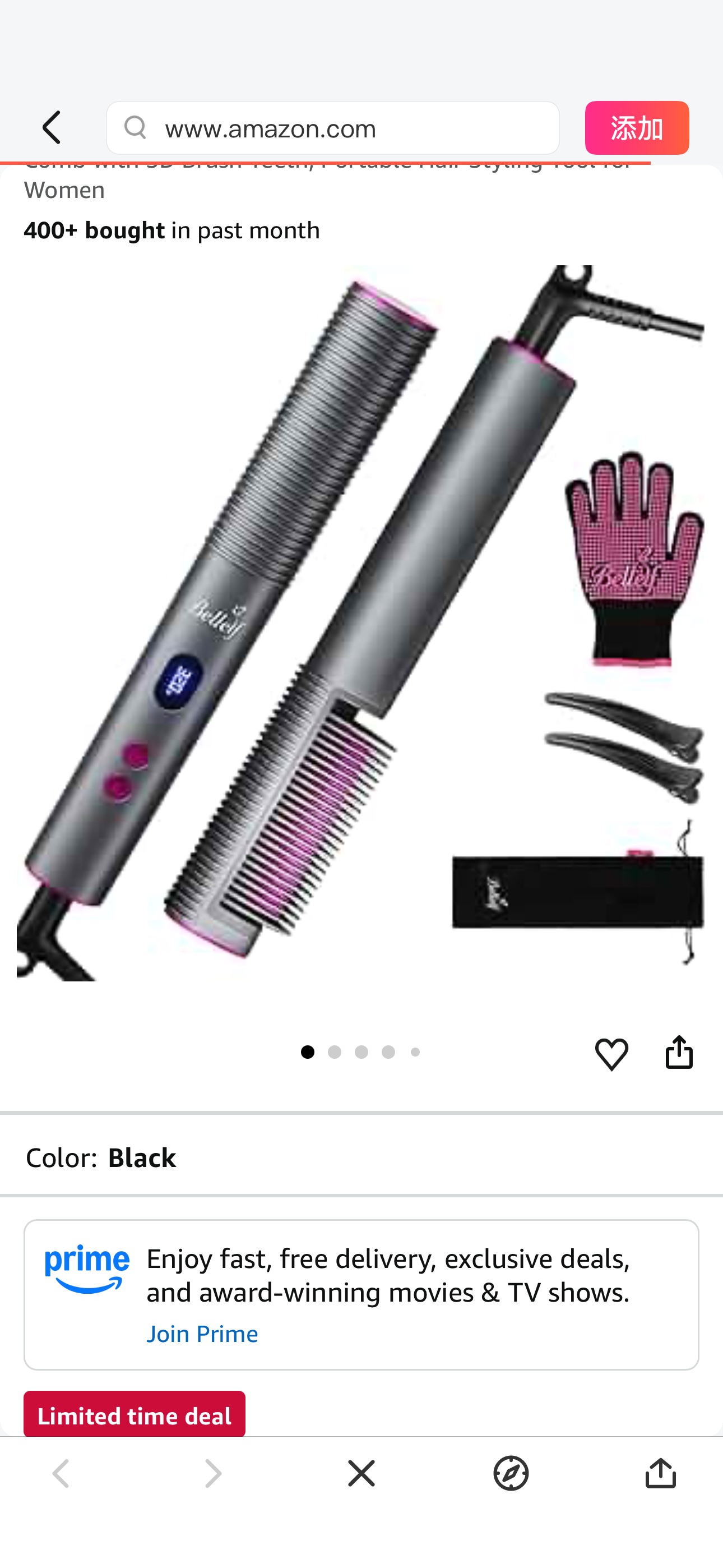 Amazon.com : Bellelf Hair Straightener Brush, 9 Temp Settings with LED Display, 30s Fast Heating for Sleek & Smooth Hair, Dual Voltage Travel Hot Comb with 3D Brush Teeth, Portable Hair Styling Tool f