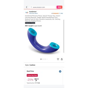 $5.99 Amazon.com: hand2mind Phoneme Phone, Speech Therapy Toys, Autism Learning Materials, Toddler Speech Development Toys, Dyslexia Tools for Kids, Phonemic Awareness, ESL Teaching Materials, Reading Phone
