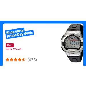 $29.05 Casio Men s Casual Sport Watch (W753-1AV)