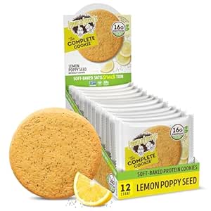 Amazon.com: Lenny &amp; Larry's Protein Cookie, [Lemon Poppy Seed], Chewy Soft Baked, 16g Plant Protein, Vegan, Non-GMO, High Fiber, 4 Ounce Cookie (Pack of 12) : Grocery &amp; Gourmet Food