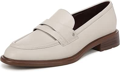 Amazon.com | Franco Sarto Womens Edith Slip On Loafers Loafer Chalk White Leather 8.5 W | Loafers &amp; Slip-Ons