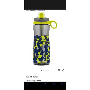 $9.36 Amazon.com : Pogo BPA-Free Tritan Kids Water Bottle with Silicone Soft Straw, Grey Geode, 18 oz.