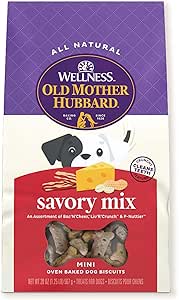 Amazon.com : Wellness Old Mother Hubbard Classic Savory Mix Dog Biscuits, Natural Training Treats, 3 Flavors, Mini Size, 20 oz Bag : Pet Snack Treats : Pet Supplies