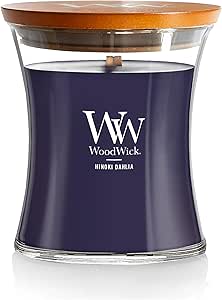 Amazon.com: WoodWick Medium Hourglass Candle Hinoki Dahlia - Premium Soy Blend Wax Pluswick Innovation Wood Wick Made in USA : Home &amp; Kitchen